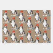 Rustikale Kraft Bernese Hunde zu Weihnachten verkl Geschenkpapier Set (Vorderseite)