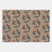 Rustikale Kraft beschäftigt Eichhörnchen knacken H Geschenkpapier Set (Vorderseite 2)