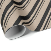 Rustikale Kraft Black Stripes Holiday Geschenkpapier (Rolleneckpunkt)