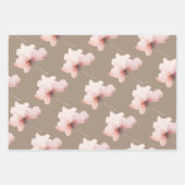 Rustikale Kraft Blush Peach Peony Blume Bläschen Geschenkpapier Set (Vorderseite 3)