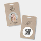 Rustikale Kraft Business ID | Minimalistische Mita Ausweis (Front & Back)