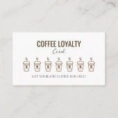 Rustikale Kraft Coffee Cups Kaffee Loyalty Card Visitenkarte (Vorderseite)