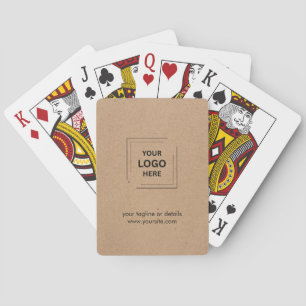 Rustikale Kraft Corporate Branding Design Spielkarten