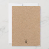 Rustikale Kraft Corporate Event Branding Design Einladung (Rückseite)