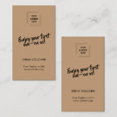 Rustikale Kraft Corporate Event Branding-Design Visitenkarte (Vorne/Hinten)