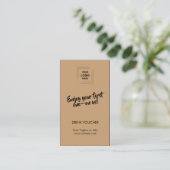Rustikale Kraft Corporate Event Branding-Design Visitenkarte (Stehend Vorderseite)