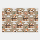 Rustikale Kraft Cranberry Loaf & Christmas Cakes Geschenkpapier Set (Vorderseite 3)