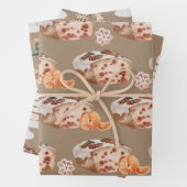 Rustikale Kraft Cranberry Loaf & Christmas Cakes Geschenkpapier Set (Beispiel)