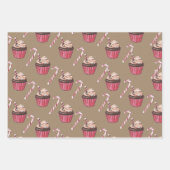 Rustikale Kraft Cupcakes Kakao und Lattes Geschenkpapier Set (Vorderseite 2)