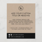 Rustikale Kraft Custom Business Logo & Social Medi Flyer (Hinten)