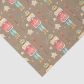 Rustikale Kraft Der weihnachtliche Nutcracker Seidenpapier (Detail)