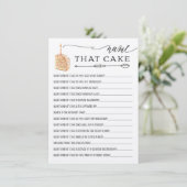 Rustikale Kraft, die das Brautparty des Kuchens be Begleitkarte (Stehend Vorderseite)