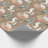 Rustikale Kraft - ein Geschenk für den weißen Ermi Geschenkpapier (Ecke)