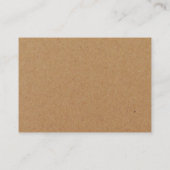 Rustikale Kraft Einfache Schrift Save the Date Begleitkarte (Rückseite)