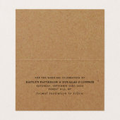 Rustikale Kraft Einfache Skripte ändern die Datums Visitenkarten (Innenseite Aufgefaltet)