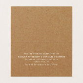 Rustikale Kraft Einfache Skripte ändern die Datums Visitenkarten (Innenseite Aufgefaltet)