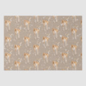 Rustikale Kraft Elegant Schneewintertiere tun ihr  Seidenpapier (Vorderseite)