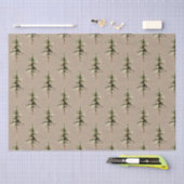Rustikale Kraft Elegant Wald Pine Tree Seidenpapier (Handwerk)