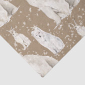 Rustikale Kraft Elegante arktische Winterschneetie Seidenpapier (Detail)