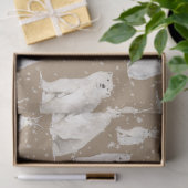 Rustikale Kraft Elegante arktische Winterschneetie Seidenpapier (Geschenk)