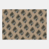 Rustikale Kraft Elegante Black Gold Pine Cones Geschenkpapier Set (Vorderseite 2)