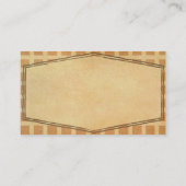 rustikale Kraft-Erdtöne gemustert Visitenkarte (Rückseite)
