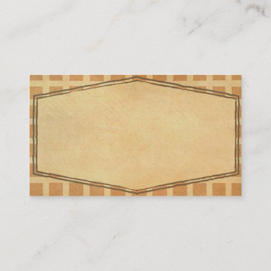 rustikale Kraft-Erdtöne gemustert Visitenkarte (Rückseite)