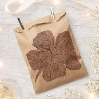 Rustikale Kraft-Feinbildkunst Botanische Blumenlin Geschenktütchen