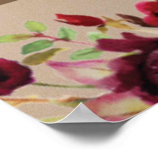 Rustikale Kraft Foto Prop Selfie Rahmen Poster (Ecke)