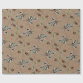 Rustikale Kraft für den Winter Geschenkpapier (Flach)