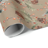 Rustikale Kraft für den Winter Geschenkpapier (Rolleneckpunkt)