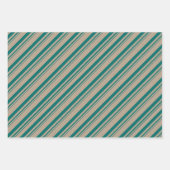 Rustikale Kraft-Gelbe Aquamarine, cremefarbene Str Geschenkpapier Set (Vorderseite 3)