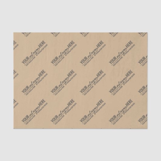 Rustikale Kraft-Geschäftslogo-Branding Seidenpapier (Vorderseite)