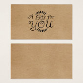 Rustikale Kraft-Geschenkkarte (Vorne & Hinten)