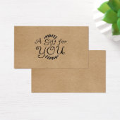 Rustikale Kraft-Geschenkkarte (Schreibtisch)