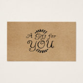 Rustikale Kraft-Geschenkkarte (Vorderseite)