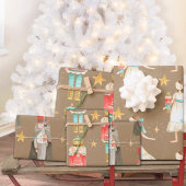 Rustikale Kraft Geschenkpapier Set