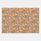 Rustikale Kraft getrocknete Orangenscheiben Gewürz Geschenkpapier Set (Vorderseite 2)