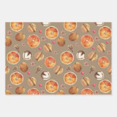 Rustikale Kraft getrocknete Orangenscheiben Gewürz Geschenkpapier Set (Vorderseite)
