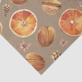 Rustikale Kraft getrocknete Orangenscheiben Gewürz Seidenpapier (Detail)