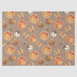 Rustikale Kraft getrocknete Orangenscheiben Gewürz Seidenpapier