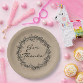 Rustikale Kraft gibt Erntedank-Papierplatte Pappteller (Party)