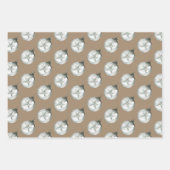 Rustikale Kraft Glass Ball Holiday Ornaments Geschenkpapier Set (Vorderseite 3)