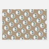 Rustikale Kraft Glass Ball Holiday Ornaments Geschenkpapier Set (Vorderseite 2)