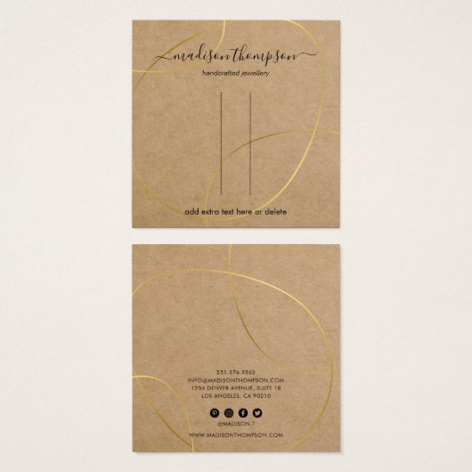 Rustikale Kraft Gold Clip Display (Vorne & Hinten)