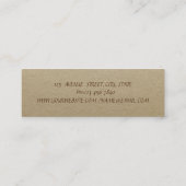 Rustikale Kraft, Gold Confetti, Rahmen Mini Visitenkarte (Rückseite)