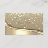 Rustikale Kraft, Gold Confetti Visitenkarte (Vorderseite)