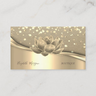 Rustikale Kraft, Gold Konfetti, Gold Lotus Visitenkarte