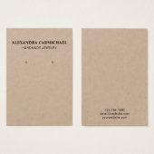 Rustikale Kraft Handmade Schmuckkollektion Ohrring (Vorne & Hinten)