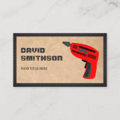 Rustikale Kraft-Hardware-Power-Rotbohrmaschine Visitenkarte (Vorderseite)